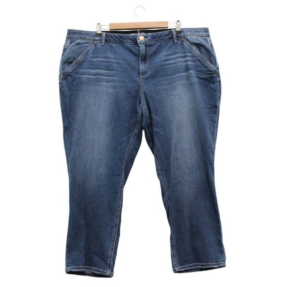 Democracy Ab Solution Jeans Size 22W Organic Cotton Ankle Stretch Denim Slimming - Picture 1 of 12